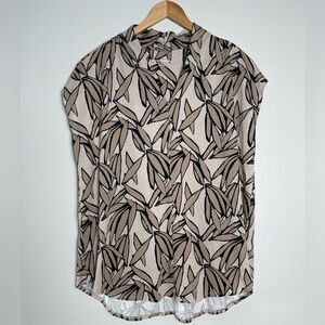 Soft Surroundings | Twilight Luau Printed Tunic 1X Tropical Neutral Casual